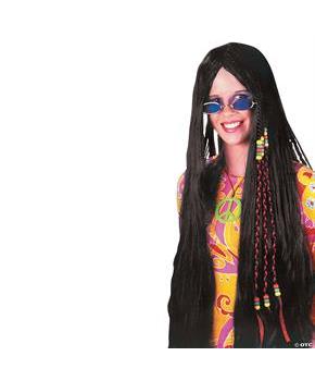 Wig Braided Hippie 33 Inches Black