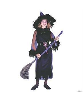 Girl's Feather Witch Costume