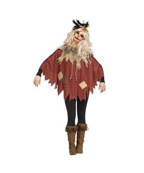 Scary Crow Poncho Adlt Costume