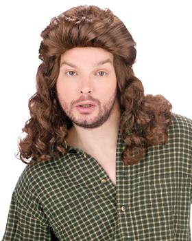 MULLET PERM WIG BROWN