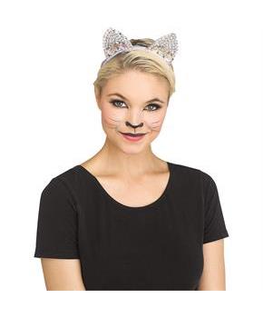 GREY/JEWELED CAT EAR
