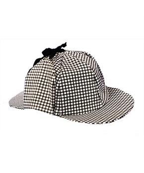 Sherlock Holmes Cotton Cap, Black/White