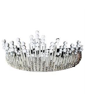 PEARL TIARA WITH RIBBON