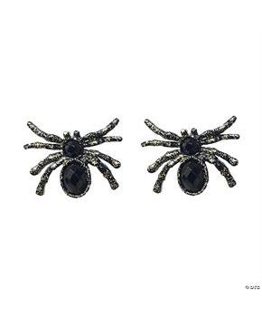 EARRINGS SPIDER GLITTER GEM