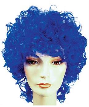 CURLY CLOWN DLX RO BLUE WIG KAF6