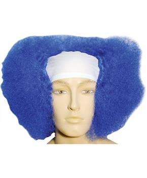 Bald Curly Clown White Front Blue