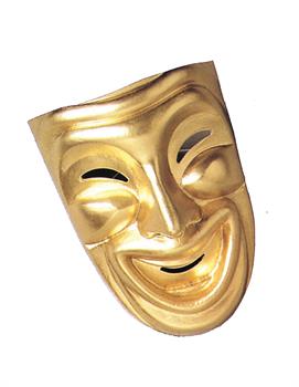 Gold Comedy Mask
