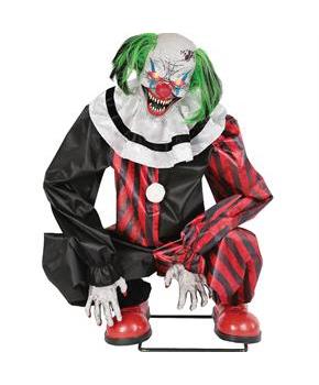 CROUCHING CLOWN RED ANIMATED