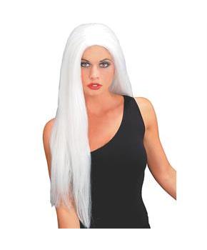 Straight White Wig