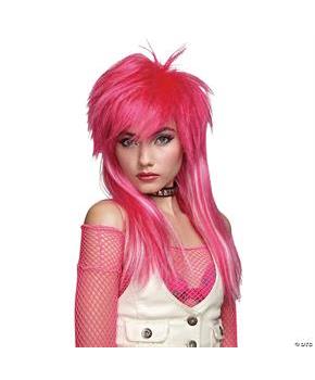 Hot Pink Rocker Wig