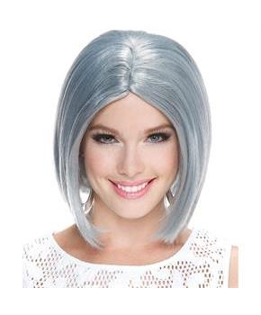 Frosted Midi Bob Smoky Grey Wig