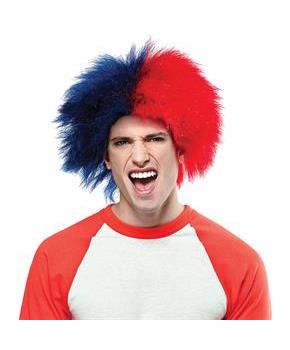Blue And Red Sports Wig