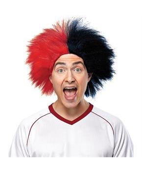 Red And Black Sports Wig