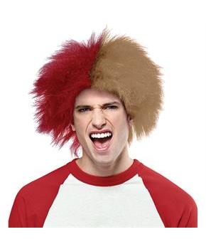 Red And Gold Sports Wig