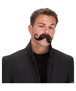 Black Handle Bar Mustache