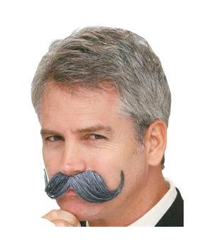 Grey Handle Bar Mustache