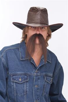Brown Western Mustache