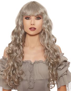 Long Curly Gray Wig