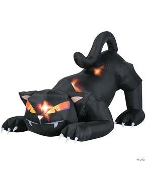 Black Cat With Turning Head Decoration