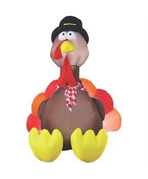 inflatable Turkey With Lights 6 Feet