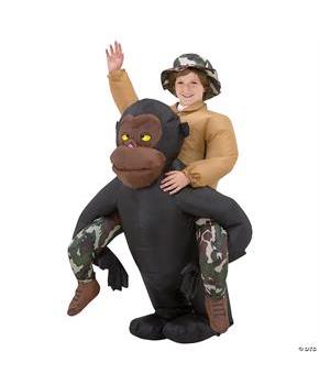 Riding Gorilla Kids Inflatable Costume