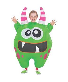 Inflate Scareblown Green Child Costume