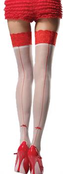 White Sheer Thigh Hi
