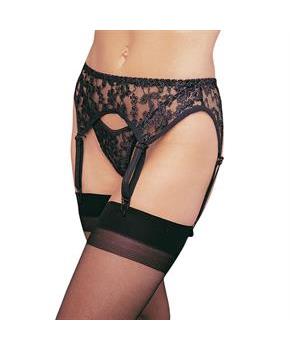 Garter Belt Lace White Thong