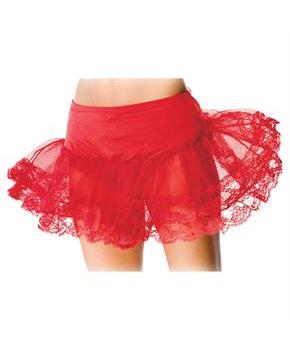 Petticoat Red Lace Bottom