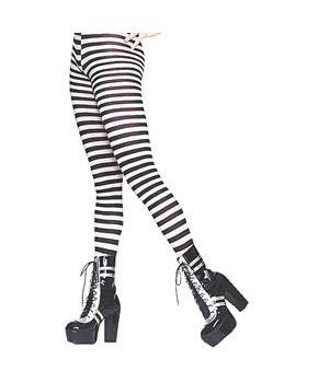 Tights Striped Black White Stockings