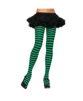 Tights Striped Kelly Black-Green