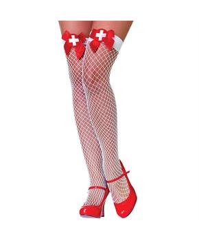 Fishnet Nurse Thigh Highs