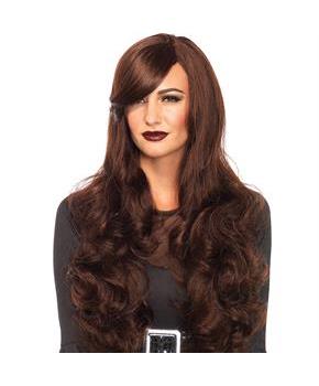 Wig Long Wavy Brown