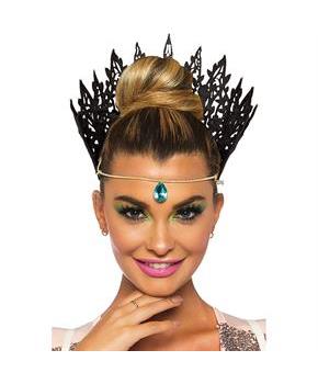 CROWN BLACK GLITTER DIE CUT