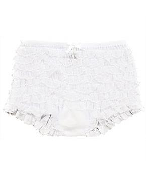 Boy Shorts Ruffled White