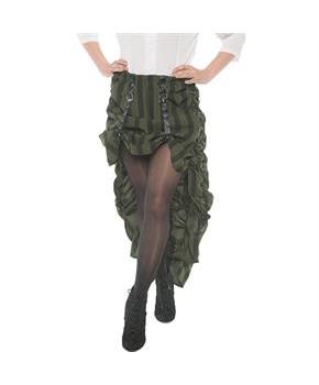 STEAM PUNK SKIRT ADULT GREEN