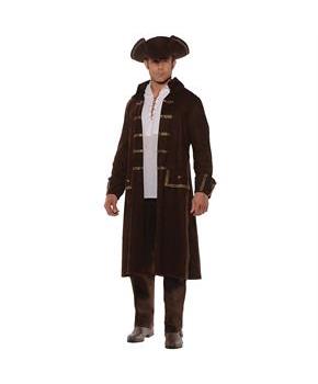 PIRATE COAT SET ADULT BROWN