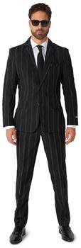 Suitmeister Men's Suits Oversized Pinstripe Black