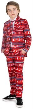 Suitmeister Boys' Suits BOYS Nordic Pixel Red