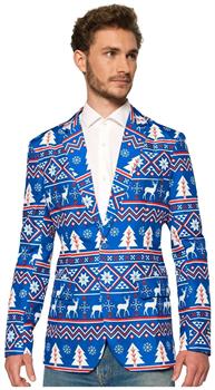 Suitmeister Men's Blazers Christmas Blue Nordic Jacket