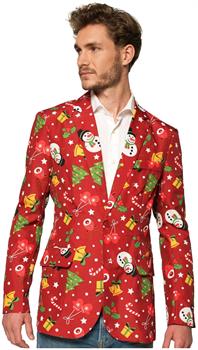 Suitmeister Men's Blazers Christmas Red Icons - Light Up