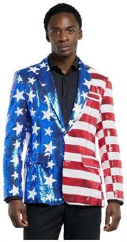 Suitmeister Men's Blazers Sequins Stars & Stripes