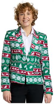 Suitmeister Women's Blazers WMNS Christmas Green Nordic Jacket