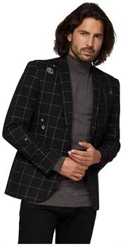 OppoSuits Deluxe Men's Blazers Outer Space - Galaxy Map - Black