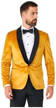 OppoSuits Deluxe Men's Blazers Dinner Jacket - Gold