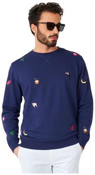 OppoSuits Deluxe Men's Sweaters Summer Icons - Navy