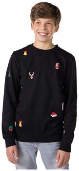 OppoSuits Deluxe Teen Boys' Sweaters TEEN BOYS X-Mas Icons - Black