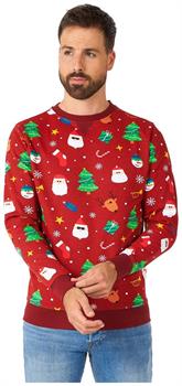 OppoSuits Men's Sweaters Festivity Red