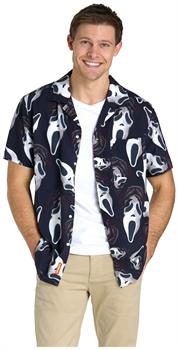 OppoSuits Men's Hawaiian Shirts SHIRT Short Sleeve GhostfaceT