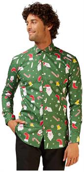 OppoSuits Men's Shirts SHIRT LS Santaboss